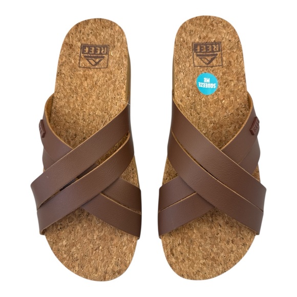 REEF Women's Kaia Cross Sandals Slip On Flat Comfort Summer Beach Casual, Size 7 - Picture 4 of 9